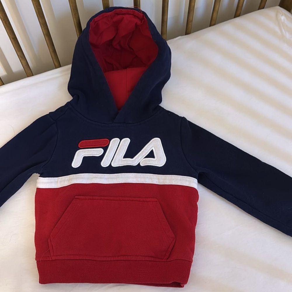 Fila red, navy, white hoodie 2T
